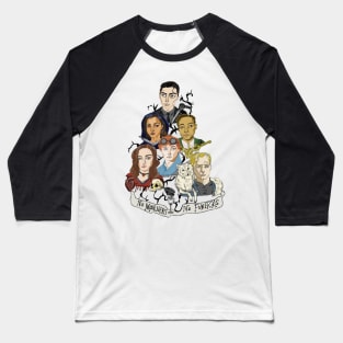 Six of Crows Character Line Art Baseball T-Shirt